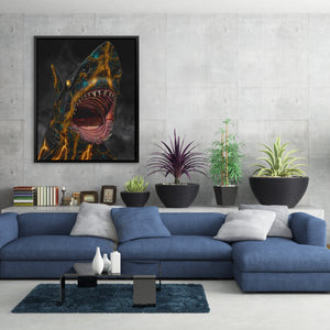 Shark's Electric Fury - Luxury Wall Art