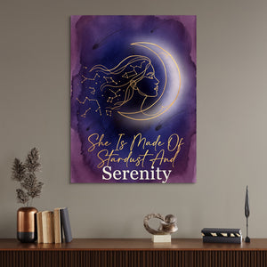She Is Made Of Stardust And Serenity — she is made of stardust and serenity sq office desk wall 1port flush print