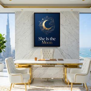 She Is The Moon — she is the moon sq king lux 1port framed black