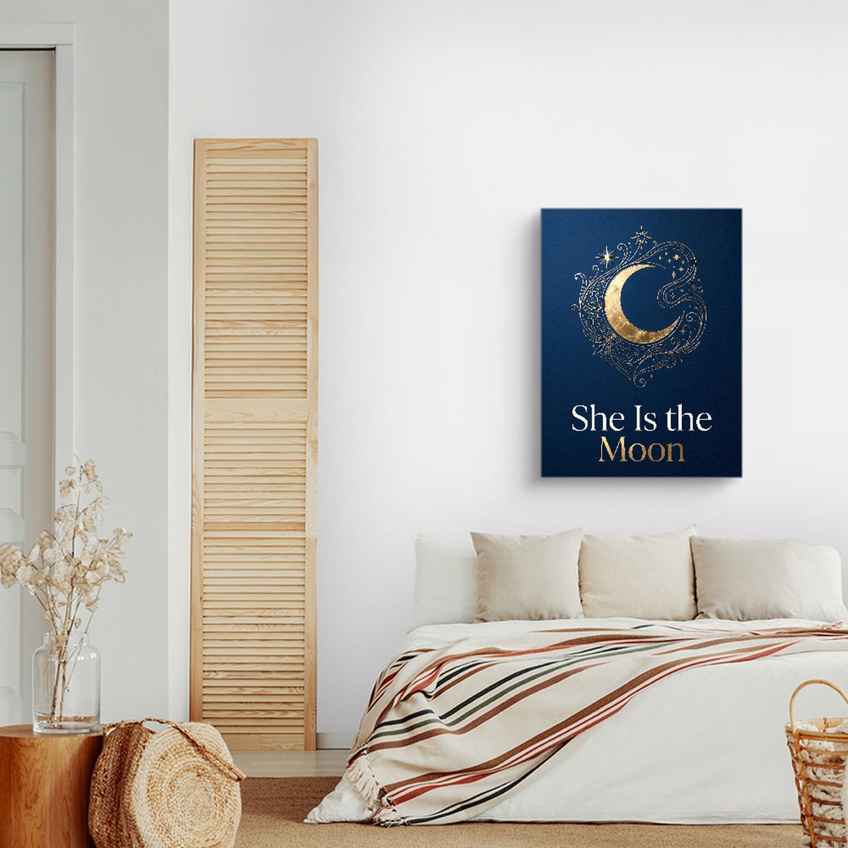 She Is The Moon — she is the moon sq land nice bedroom 1port flush print