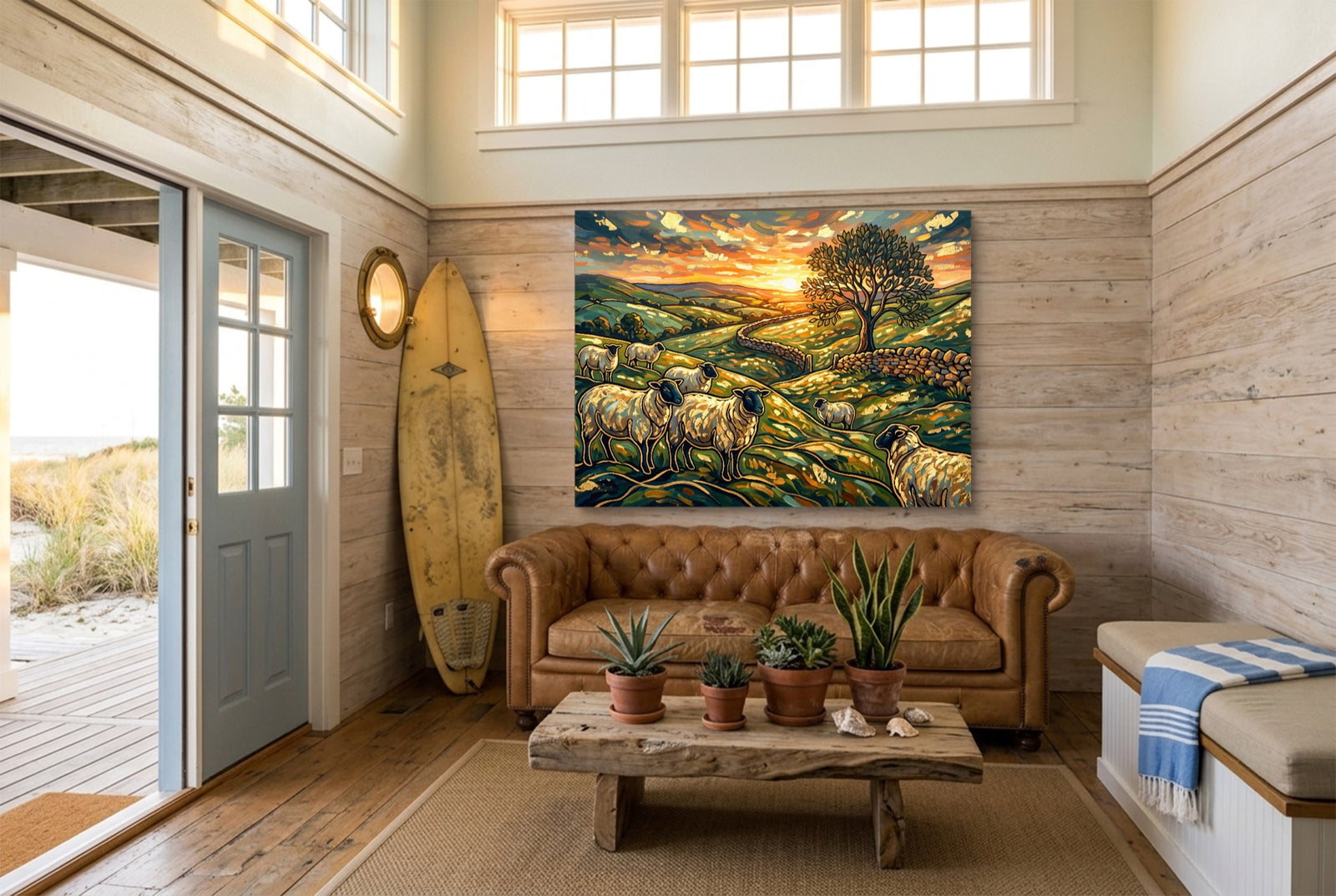 Sheep Golden Sunset — sheep golden sunset white studio framed black