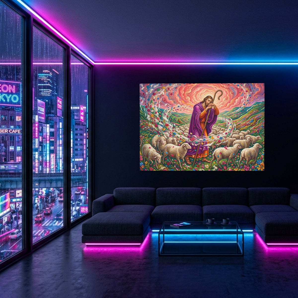 Shepherd Divine Radiance — Shepherd Divine Radiance Blue Pink Neon Room Land 33