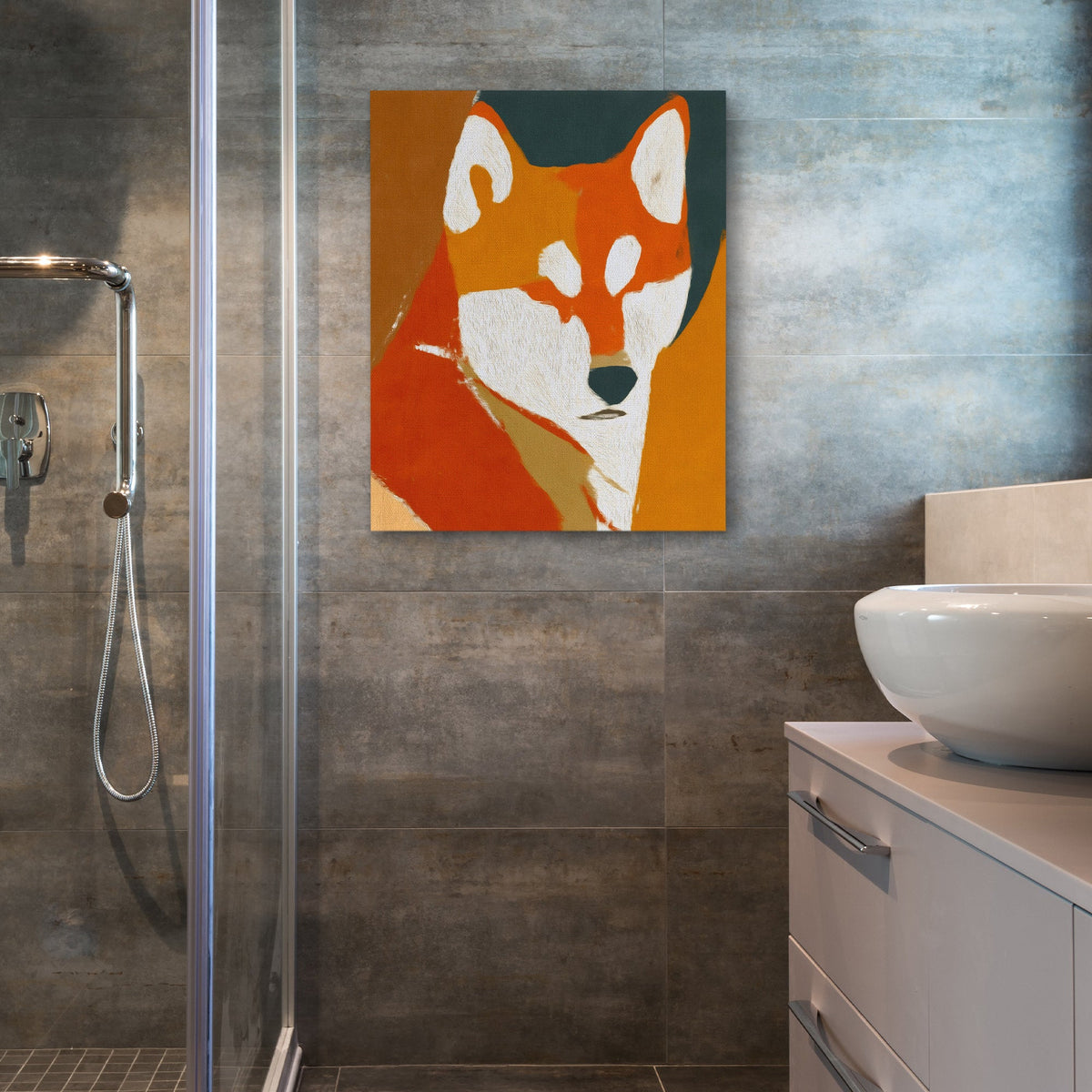 Shiba Sunset Portrait - Luxury Wall Art