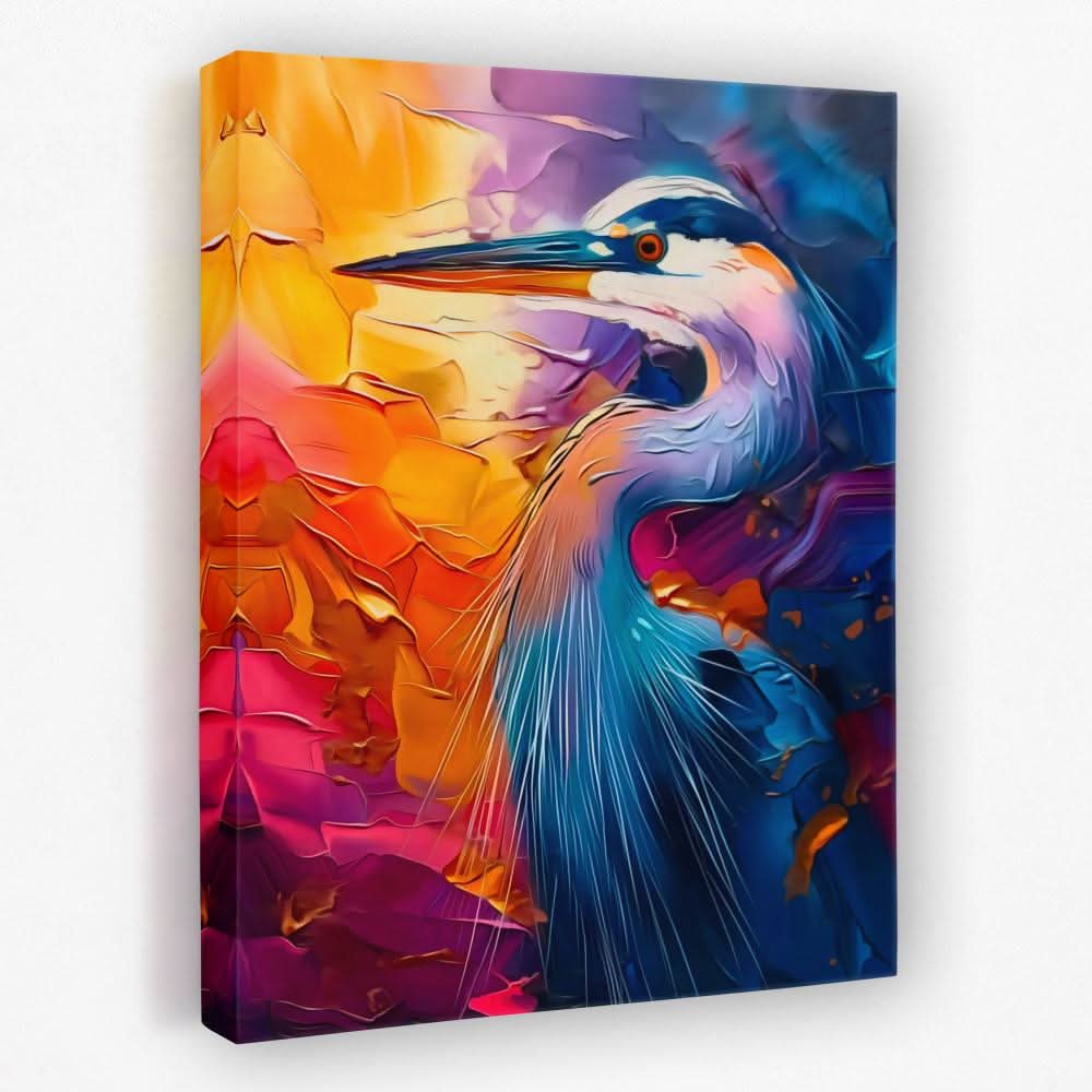Shimmering Spectacle - Bird Canvas Wall Art