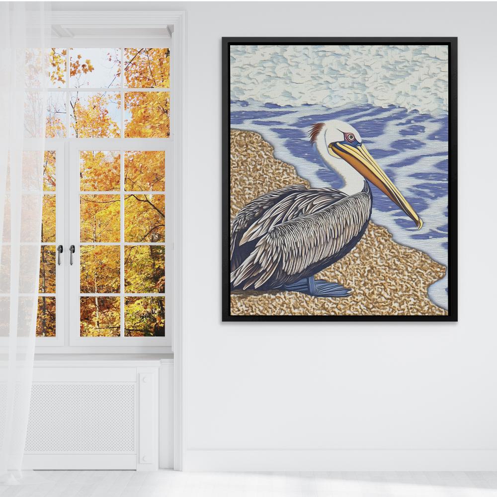 Shoreline Pelican - Luxury Wall Art