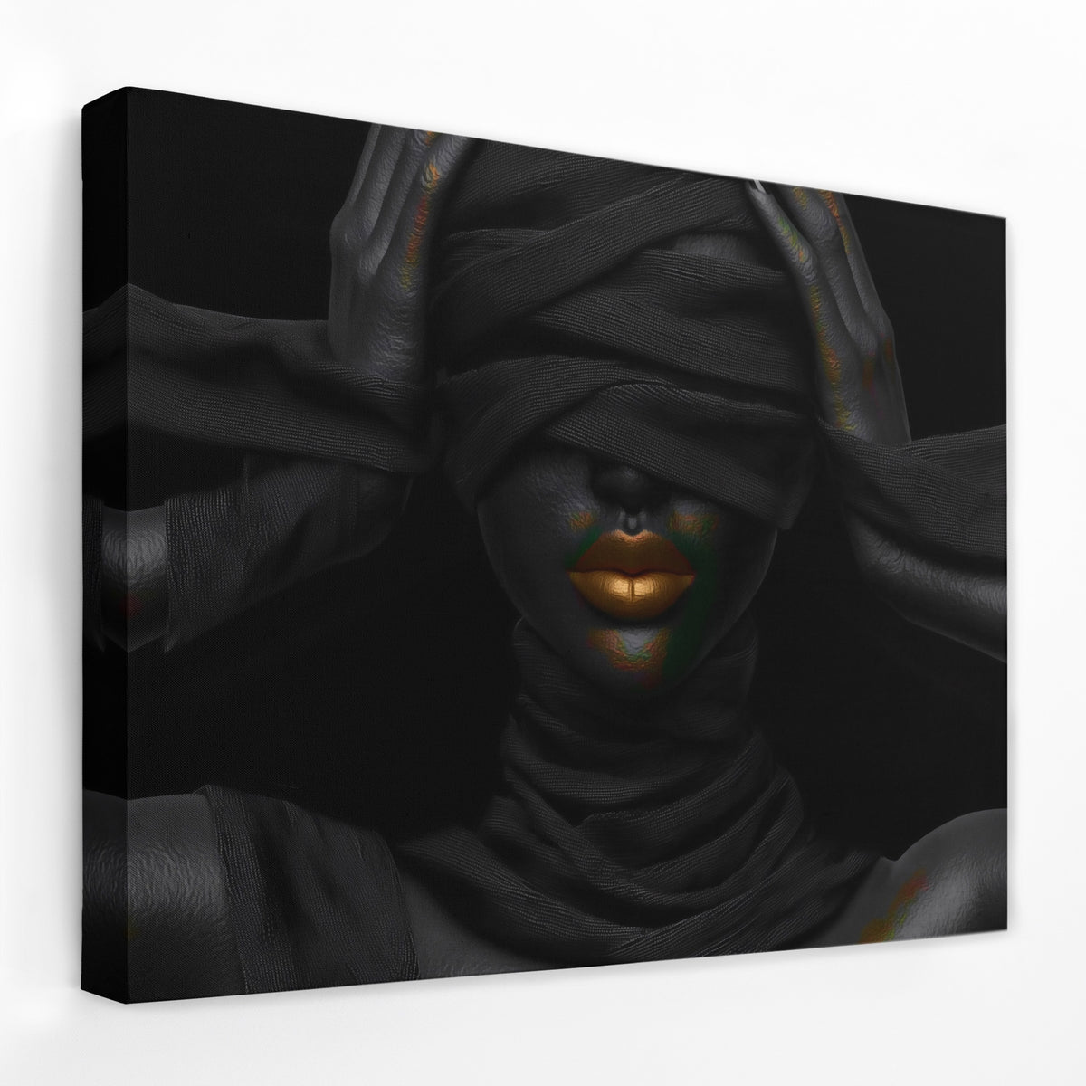 Silk Scarf Minimal — Silk Scarf Minimal Landscape   Side View   Mirror Wrap 121