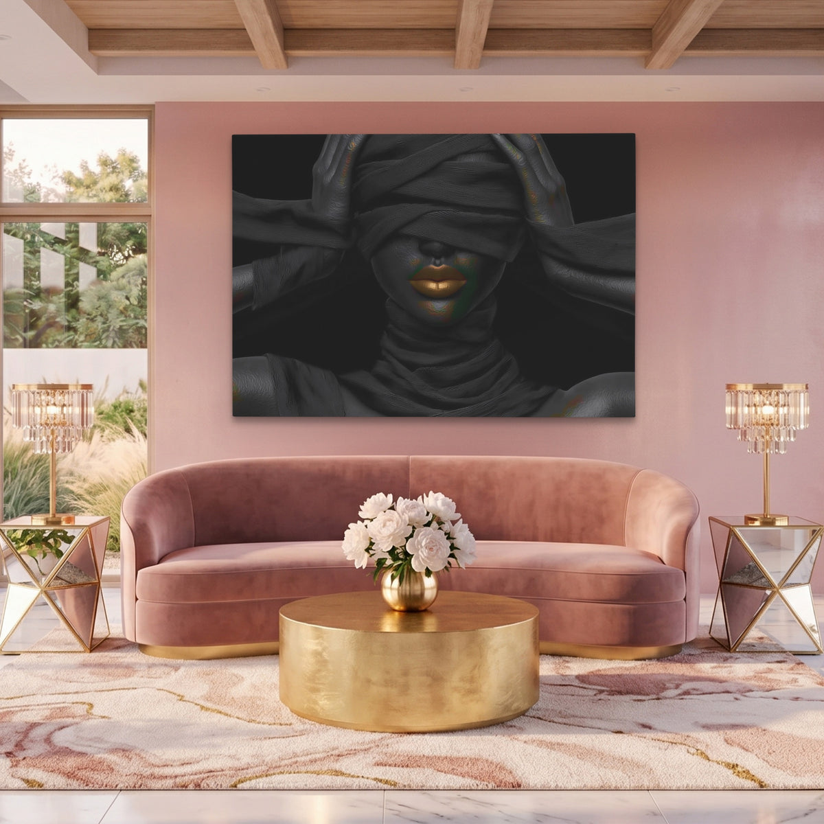 Silk Scarf Minimal — Silk Scarf Minimal Pink Pleasure Land 169