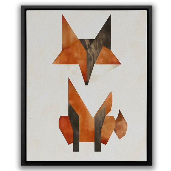 Simple Fox Minimalist Geometric Art Print
