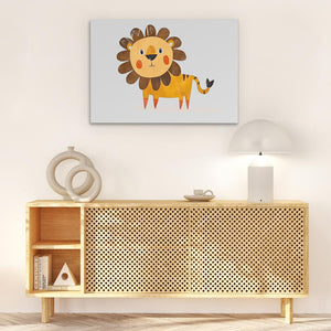 Simple Lion Doodle - Luxury Wall Art