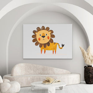 Simple Lion Doodle - Luxury Wall Art