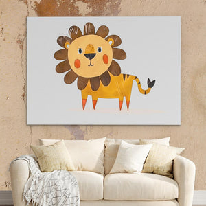 Simple Lion Doodle - Luxury Wall Art