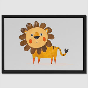 Simple Lion Doodle - Luxury Wall Art