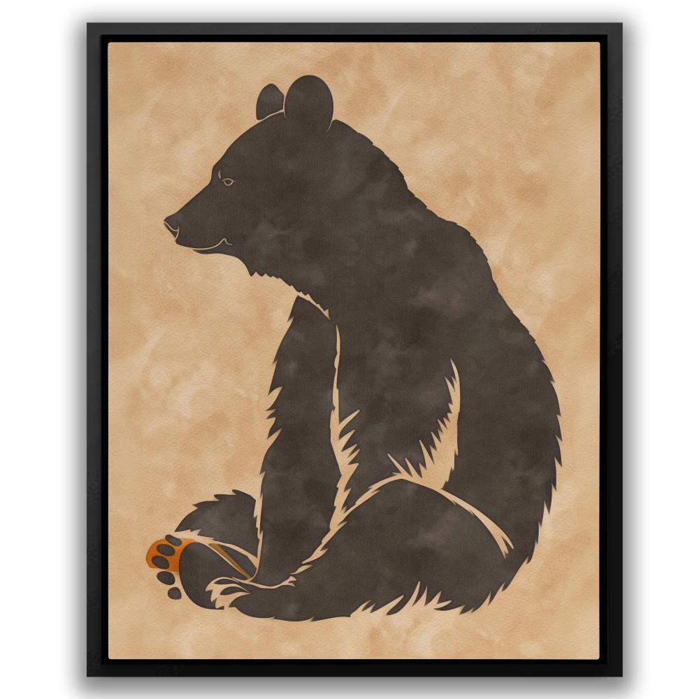 Sitting Brown Bear - Luxury Wall Art