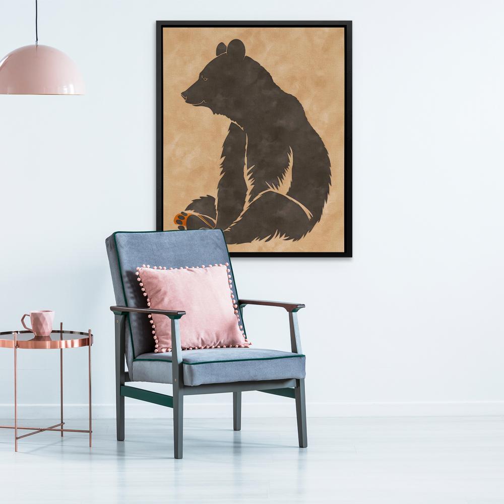 Sitting Brown Bear - Luxury Wall Art