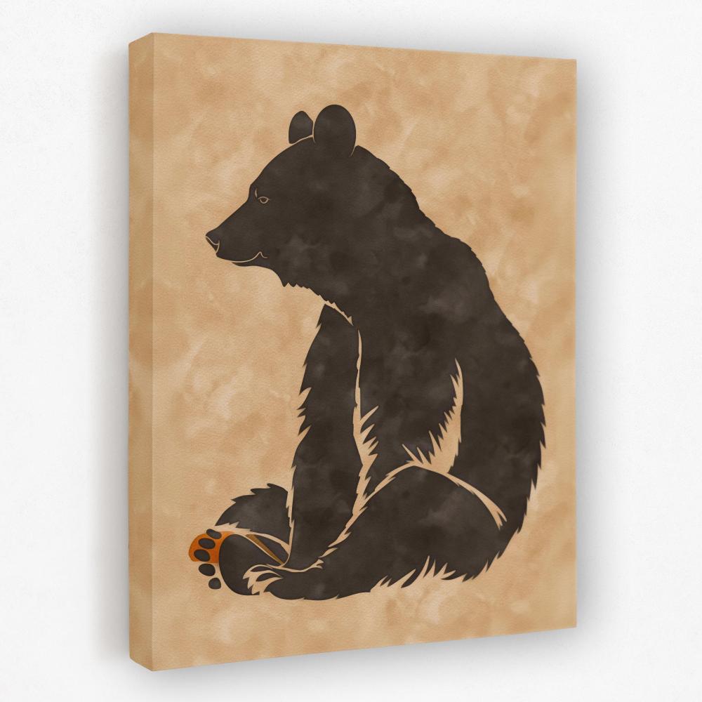Sitting Brown Bear - Luxury Wall Art