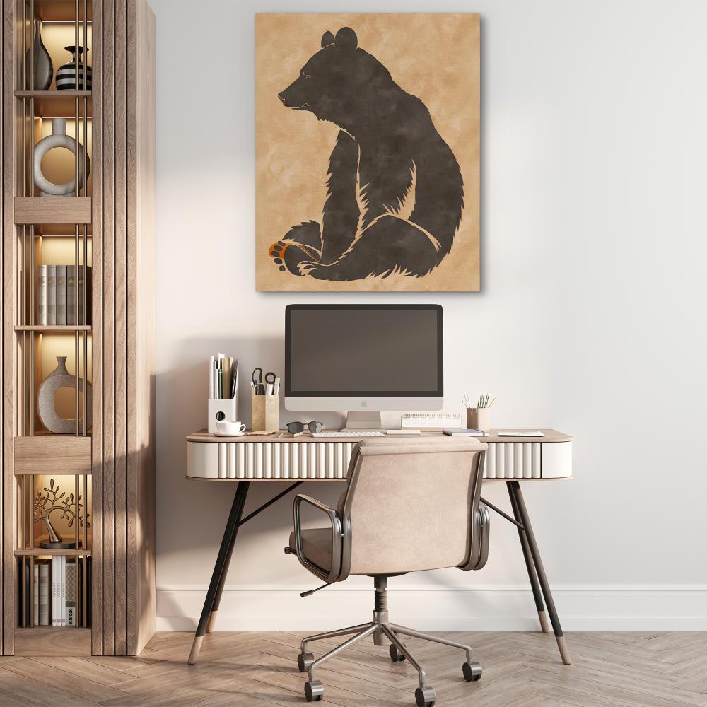 Sitting Brown Bear - Luxury Wall Art