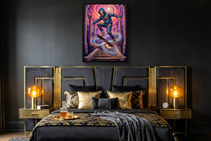 Skate Skeleton Vortex — skate skeleton vortex bedroom with window 2 1port framed black