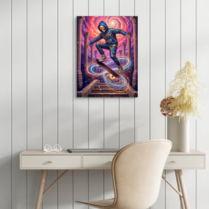 Skate Skeleton Vortex — skate skeleton vortex sq white table 1port flush print