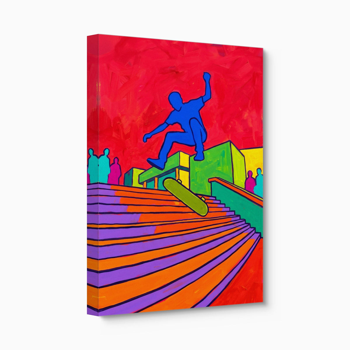 Skater's Red Leap - Luxury Wall Art