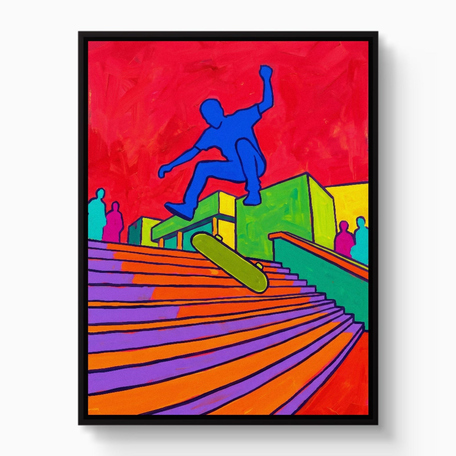Skater's Red Leap - Luxury Wall Art