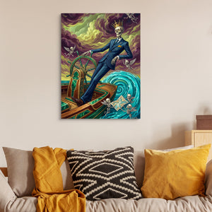 Skeletal King's Voyage — skeletal king's voyage sq luxury couch walls 1port flush print