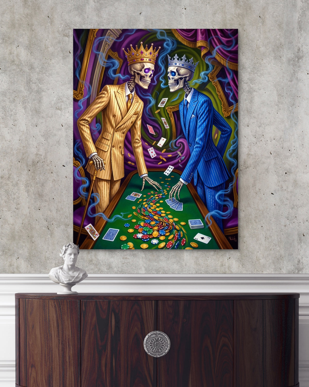 Skeletal Kings Gambling — skeletal kings gambling psd light cement dark console 1port flush print