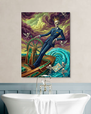 Skeletal King's Voyage - Luxury Wall Art