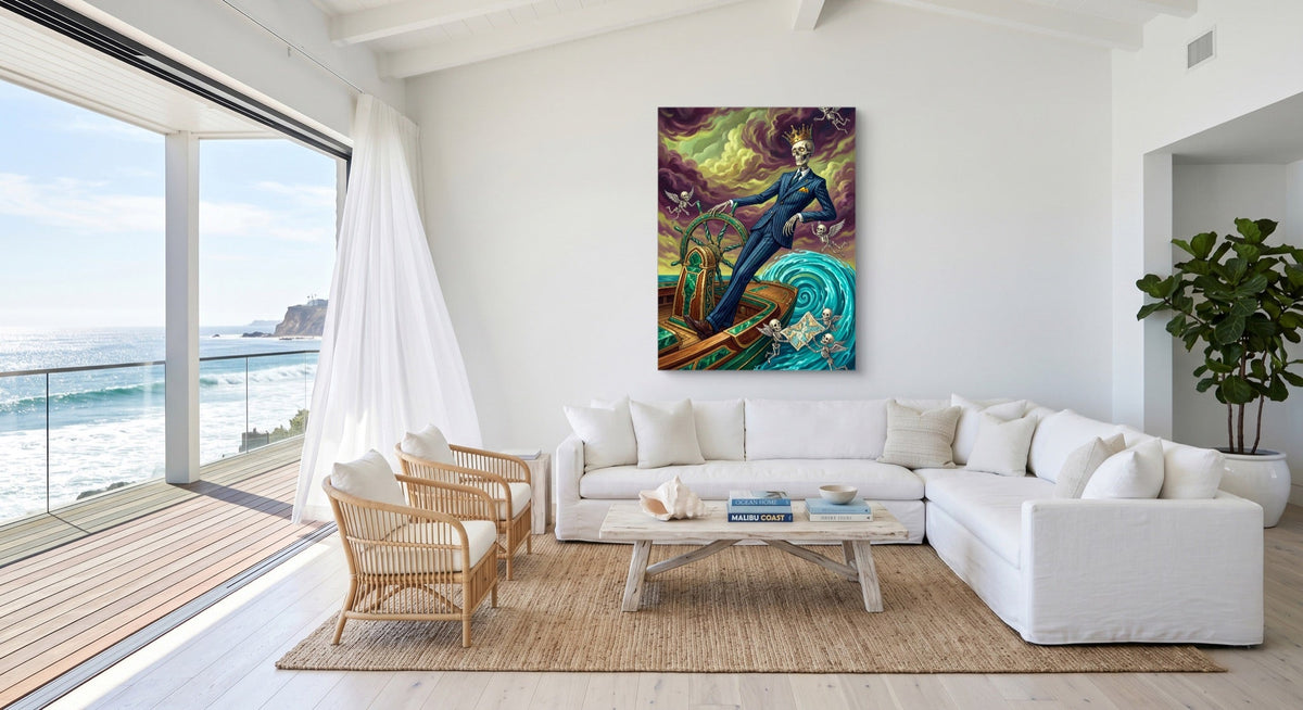 Skeletal King's Voyage - Luxury Wall Art