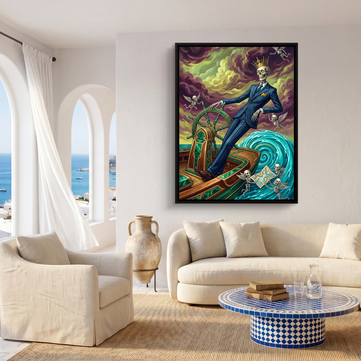 Skeletal King's Voyage - Luxury Wall Art