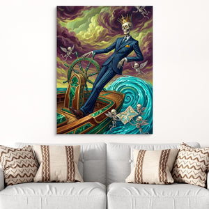 Skeletal King's Voyage - Luxury Wall Art