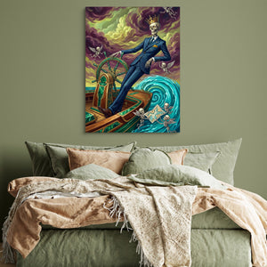 Skeletal King's Voyage - Luxury Wall Art