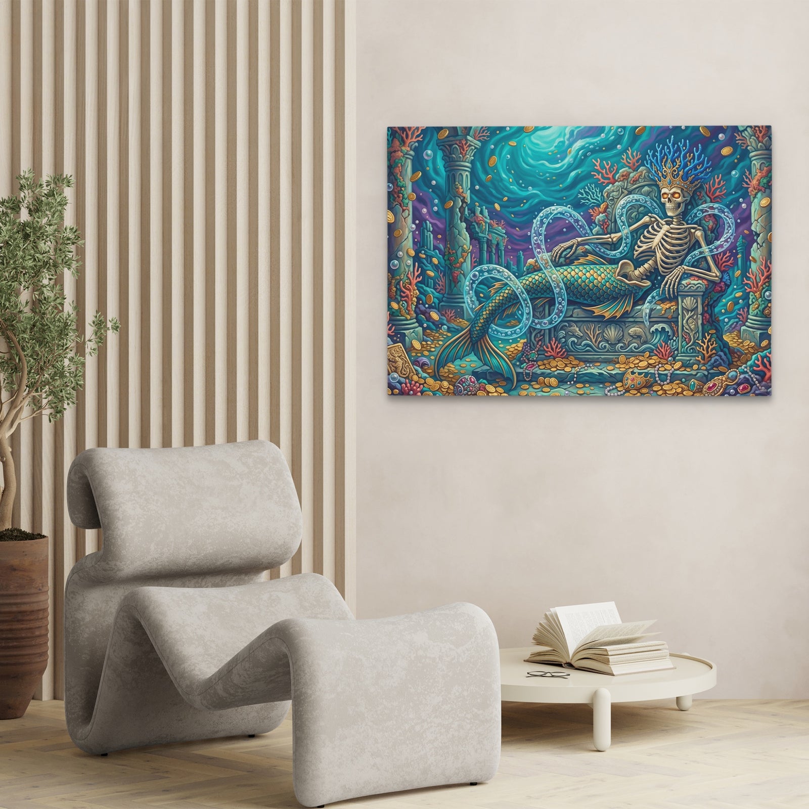 Skeletal Mermaid Throne — Skeletal Mermaid Throne Close Up Landscape 60