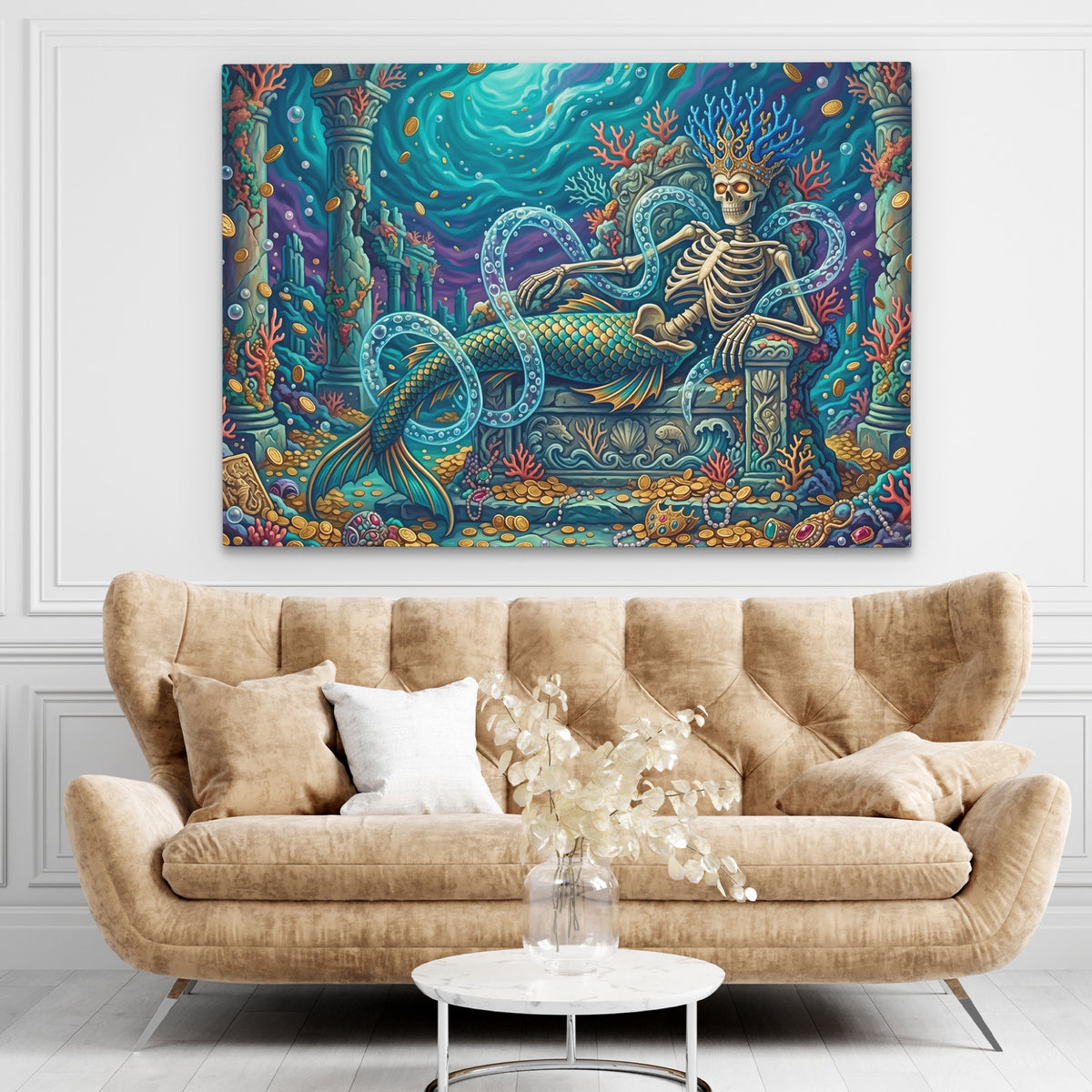 Skeletal Mermaid Throne — Skeletal Mermaid Throne brown living room land 177