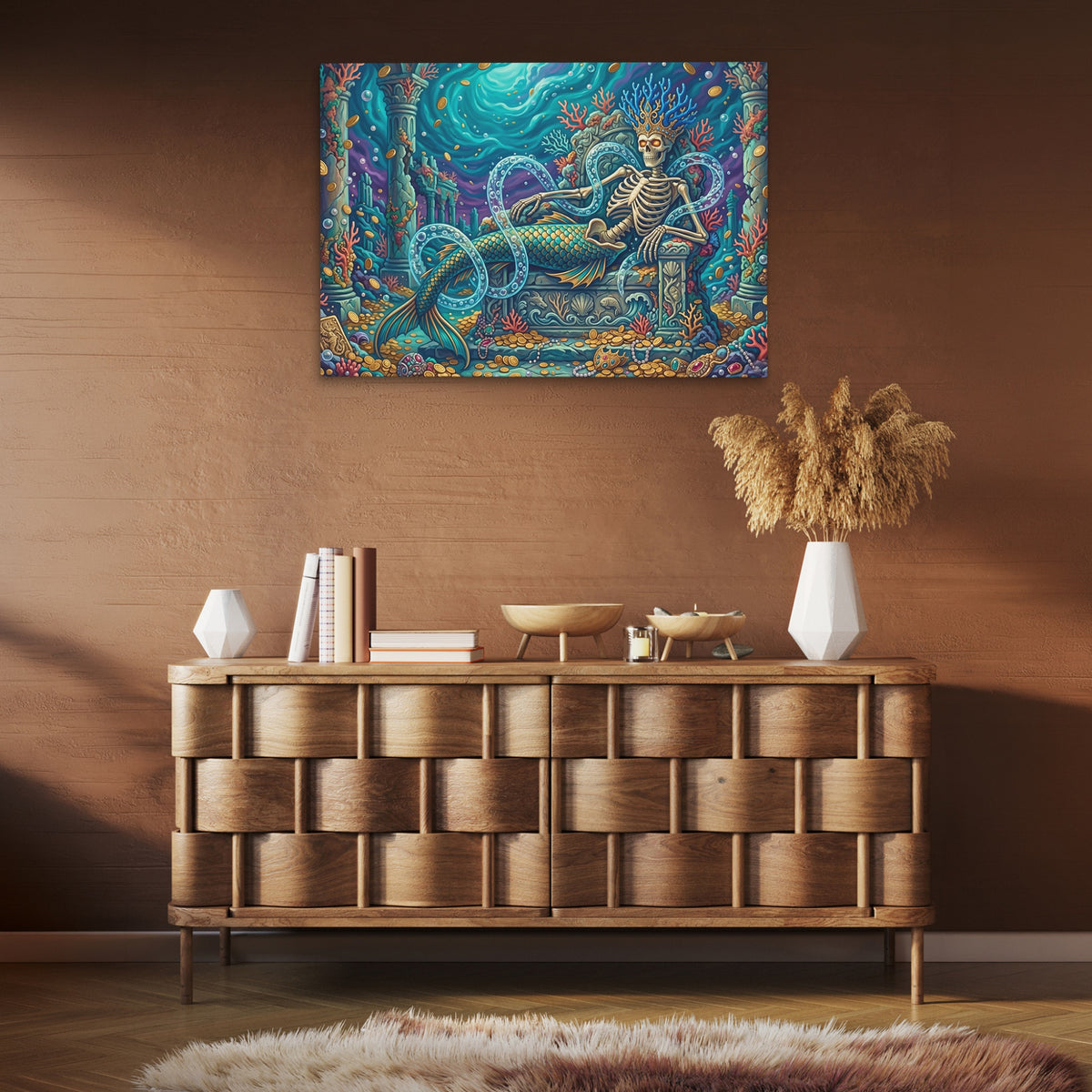 Skeletal Mermaid Throne — Skeletal Mermaid Throne Brown Room Clean 47
