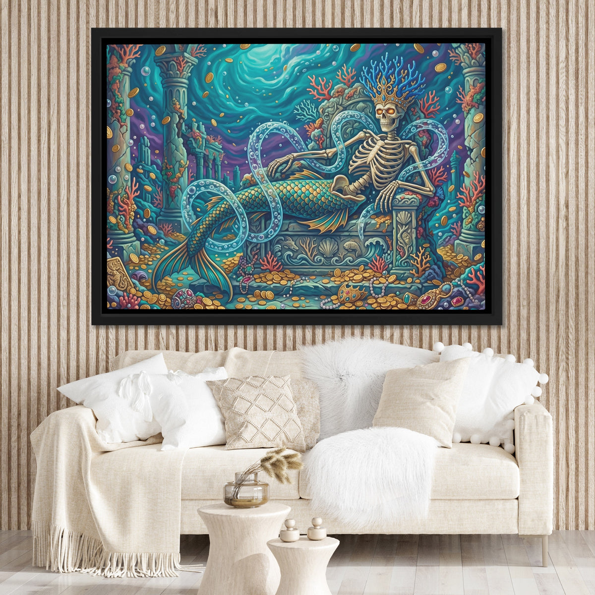 Skeletal Mermaid Throne — Skeletal Mermaid Throne Lux Plain Room 99