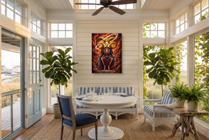 Skeletal Ram Enthroned — skeletal ram enthroned sunroom with furniture 1port flush print
