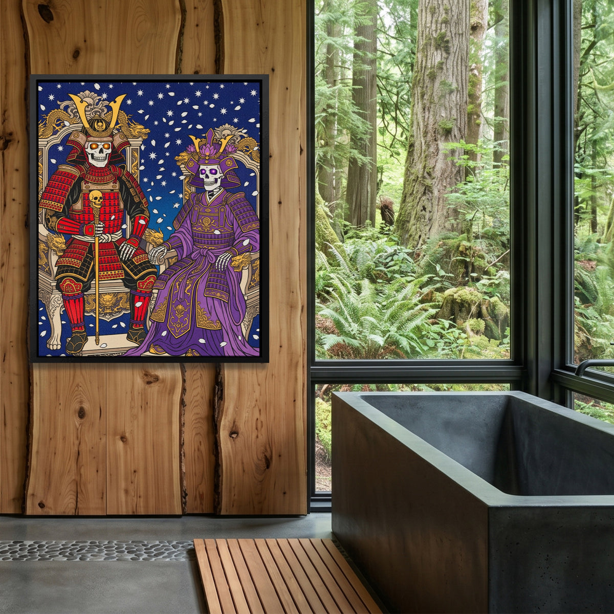 Skeletal Samurai Royalty — Skeletal Samurai Royalty Outdoor Bathroom Log Port 299