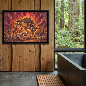Skeleton Bull Inferno — Skeleton Bull Inferno Outdoor Bathroom Log Land 127