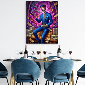 Skeleton Cash Throne - Luxury Wall Art