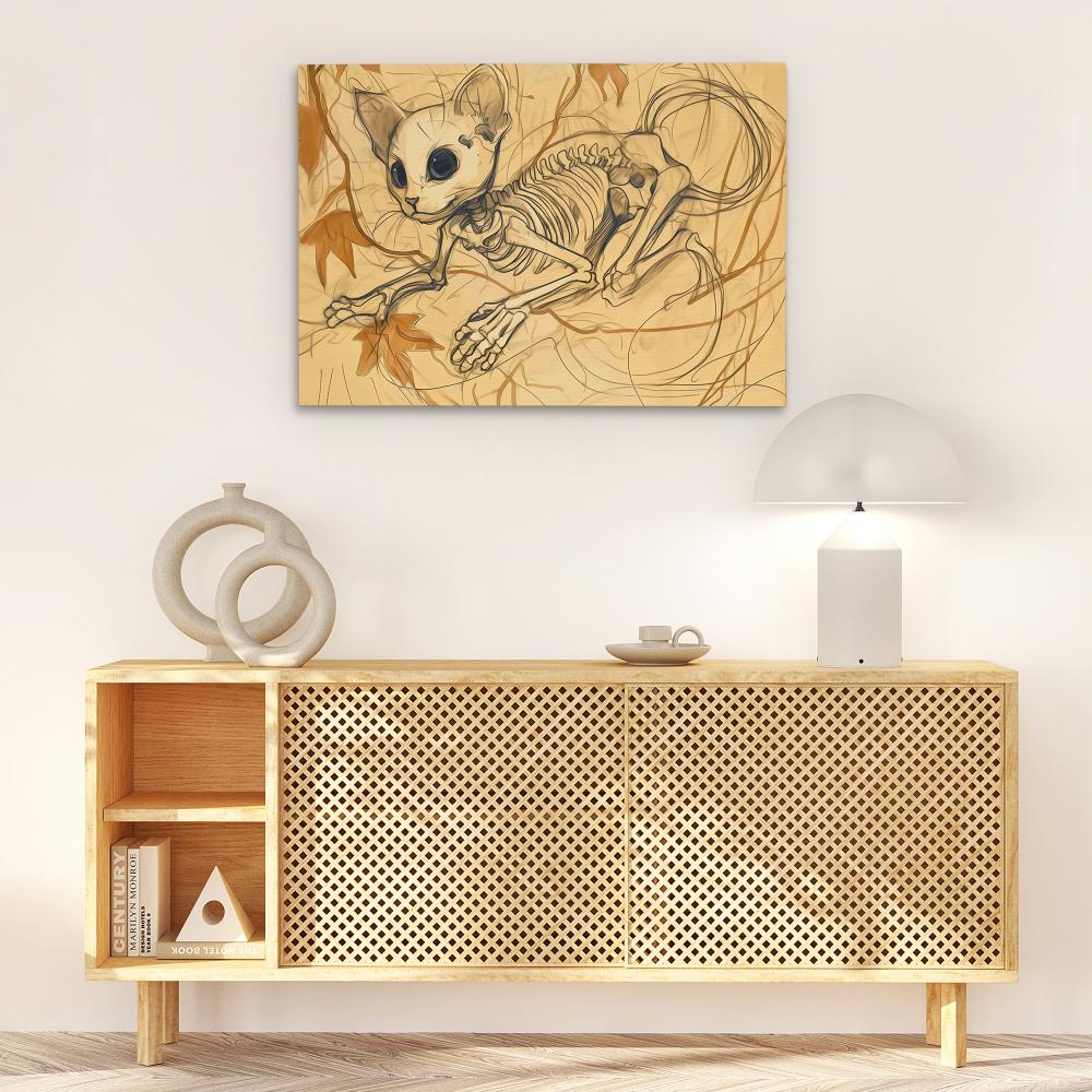 Skeleton Cat - Luxury Wall Art