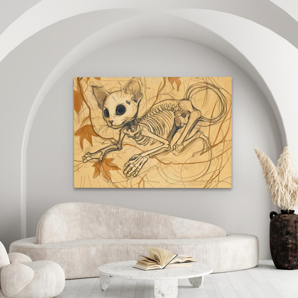 Skeleton Cat - Luxury Wall Art