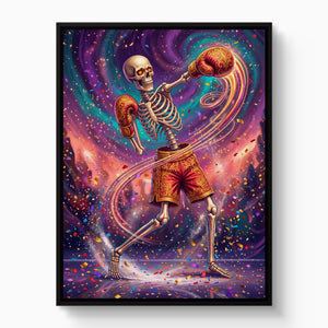 Skeleton Confetti Punch — skeleton confetti punch white studio framed black