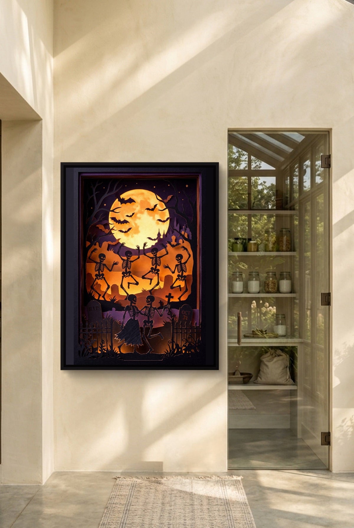 Skeleton Dance Papercut - Luxury Wall Art