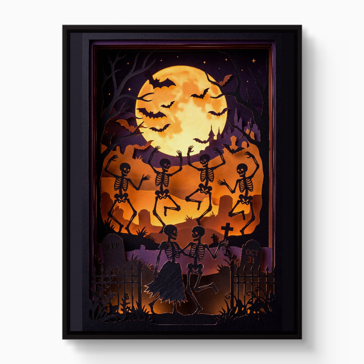 Skeleton Dance Papercut - Luxury Wall Art