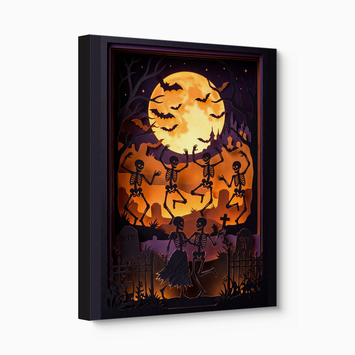 Skeleton Dance Papercut - Luxury Wall Art