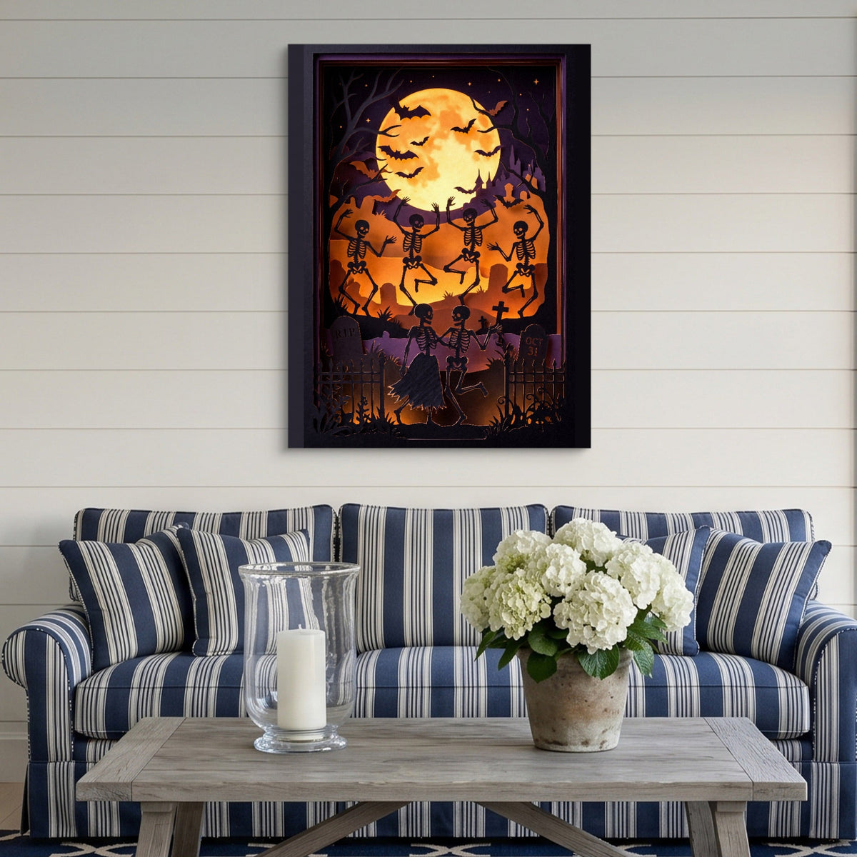 Skeleton Dance Papercut - Luxury Wall Art