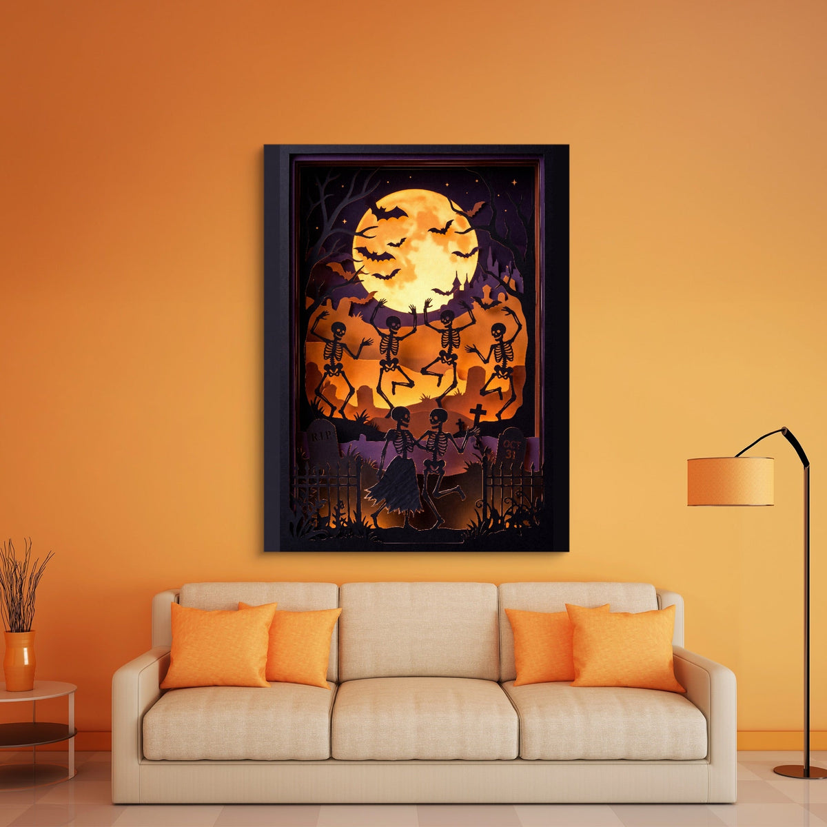 Skeleton Dance Papercut - Luxury Wall Art