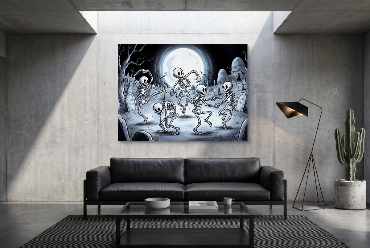 Skeleton Dance Rubber Hose — skeleton dance rubber hose modern minimalist living room 1land flush print