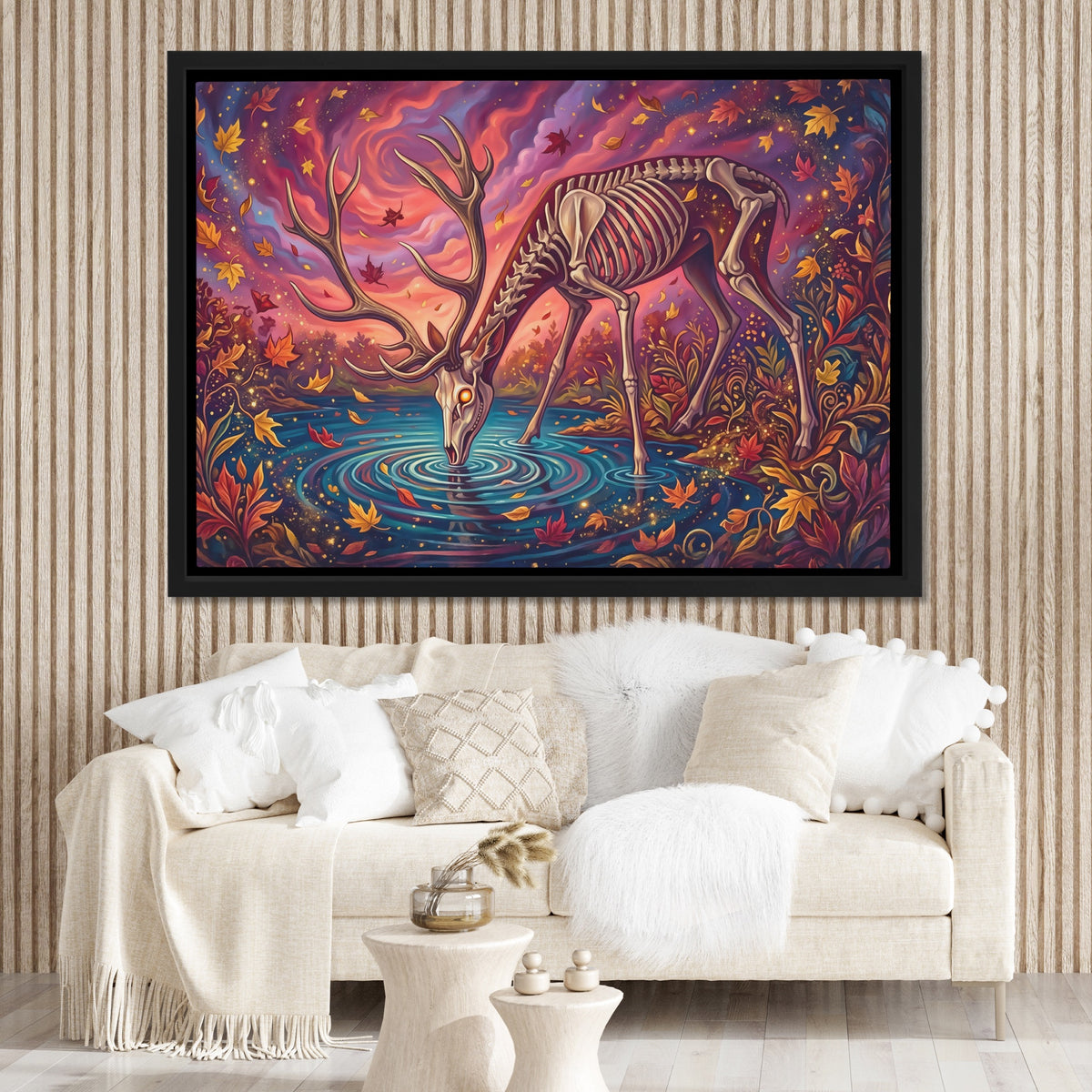 Skeleton Deer Drinking — Skeleton Deer Drinking Lux Plain Room 102