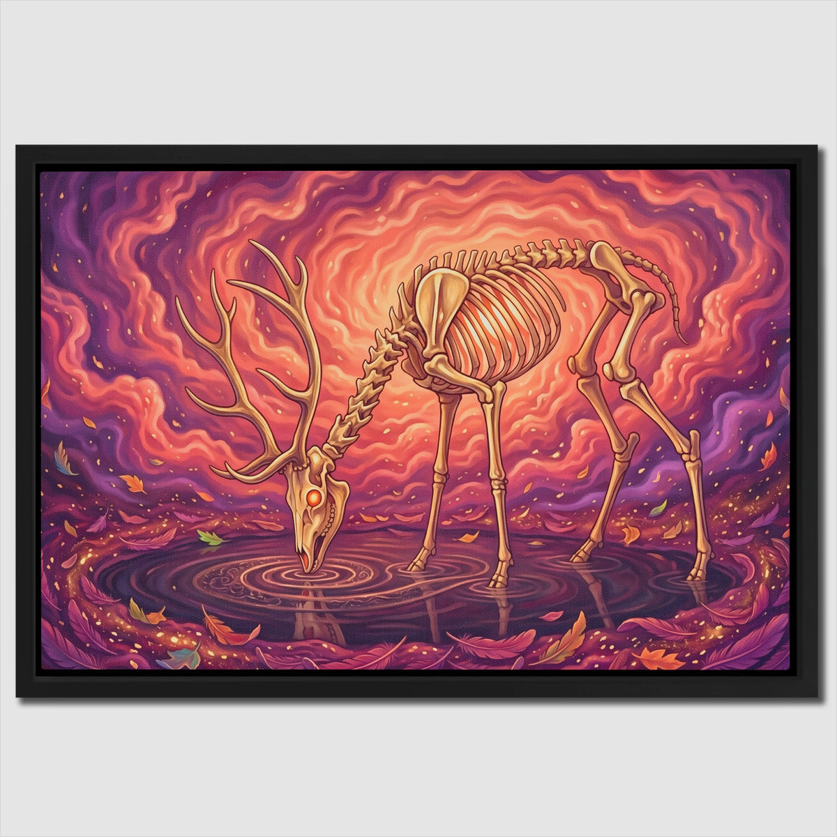 Skeleton Deer Inferno — Skeleton Deer Inferno Close Up Landscape 64